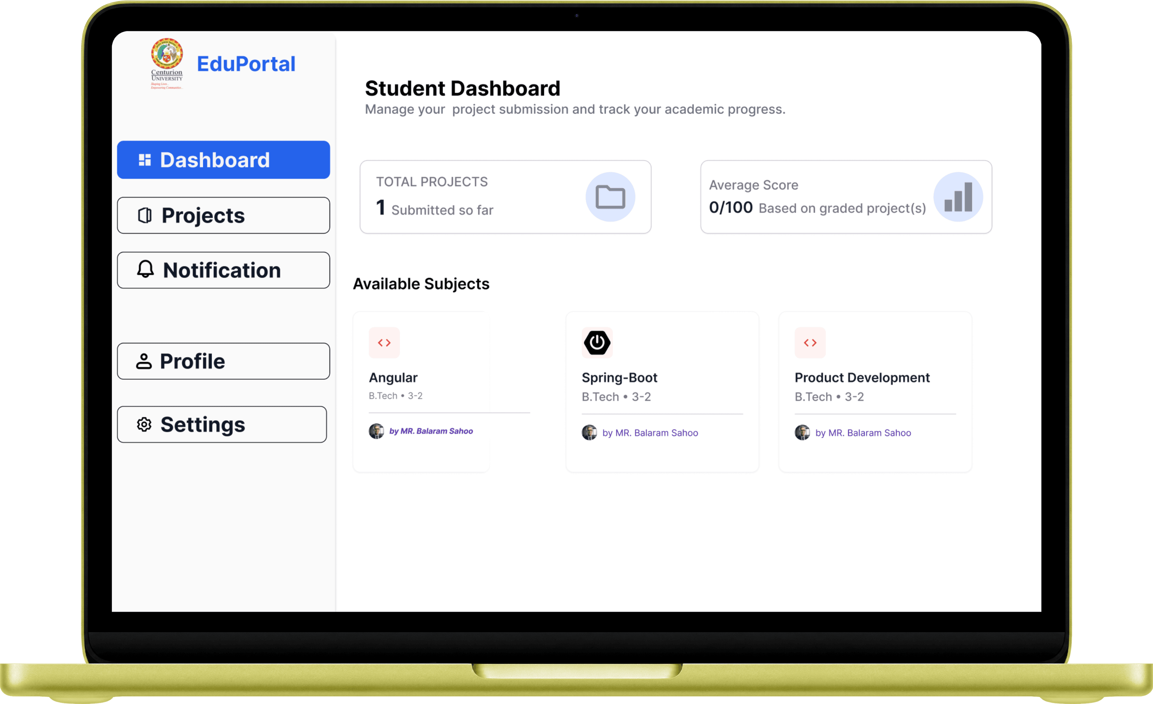 Academic Project Submission System